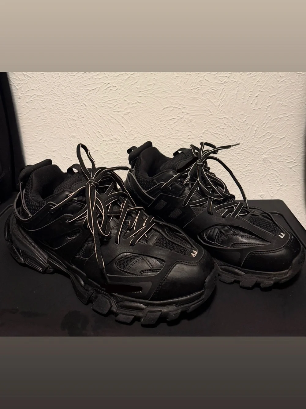 Men's All-Black Rugged Athletic Sneakers
